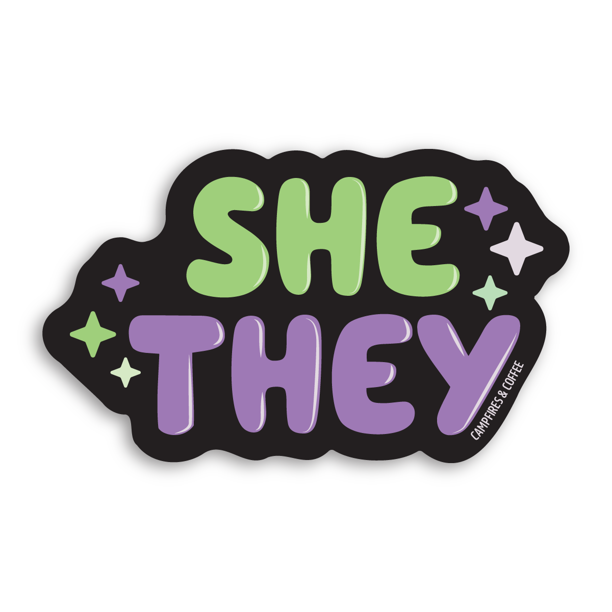 Bubbly Pronoun Vinyl Sticker