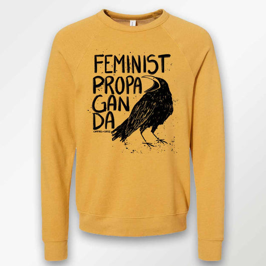 Feminist Propaganda Crow Crewneck Sweatshirt