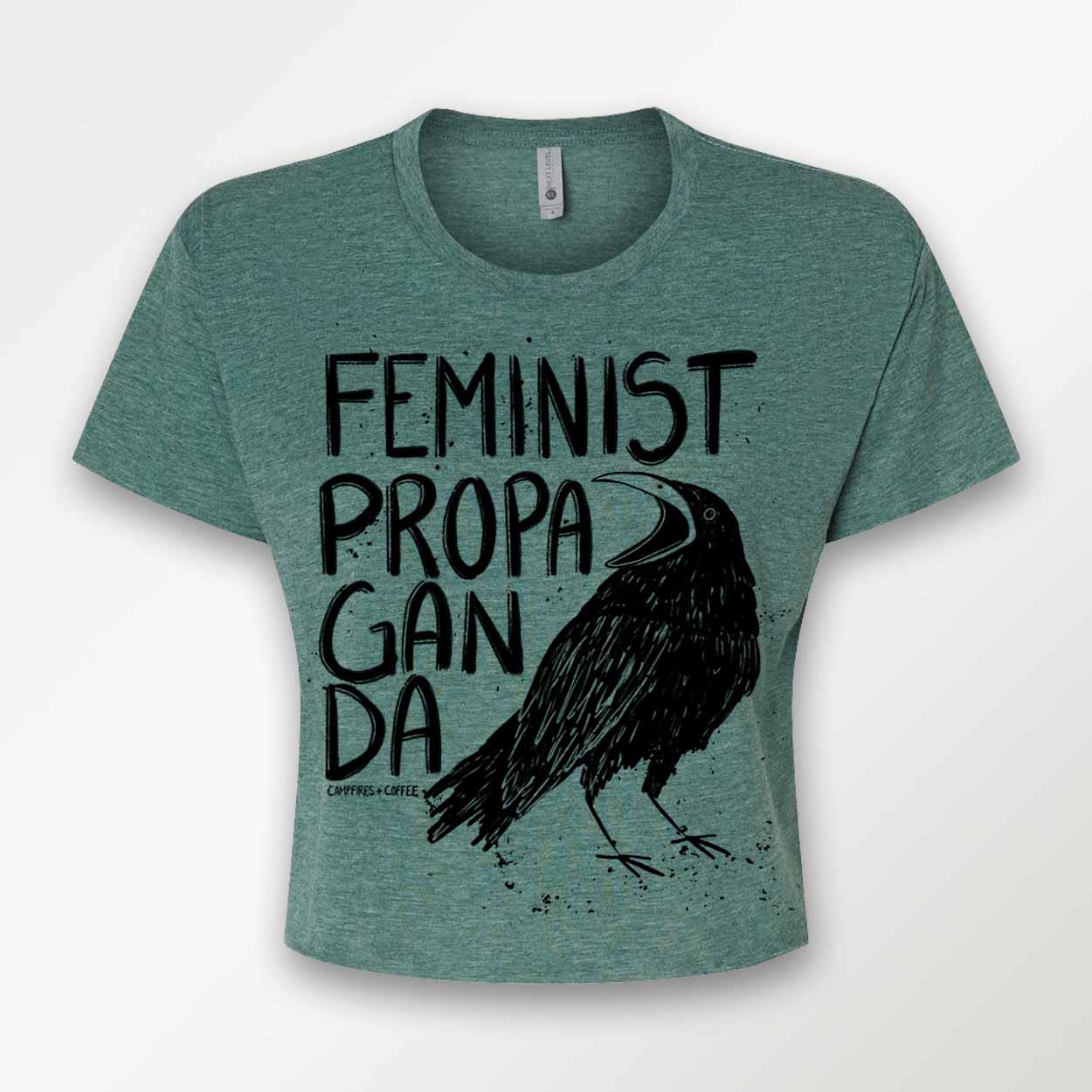 Feminist Propaganda Crow Crop Top