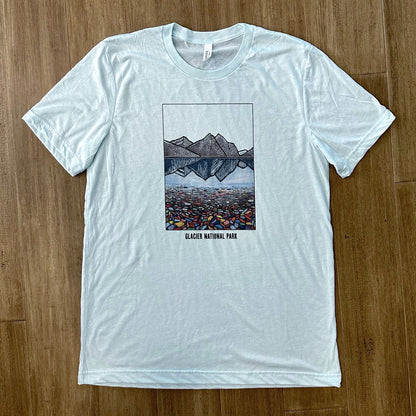 Glacier National Park Illustrated Graphic T-Shirt