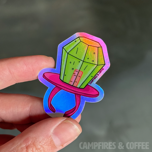 Mini Holographic Ring Candy Vinyl Sticker