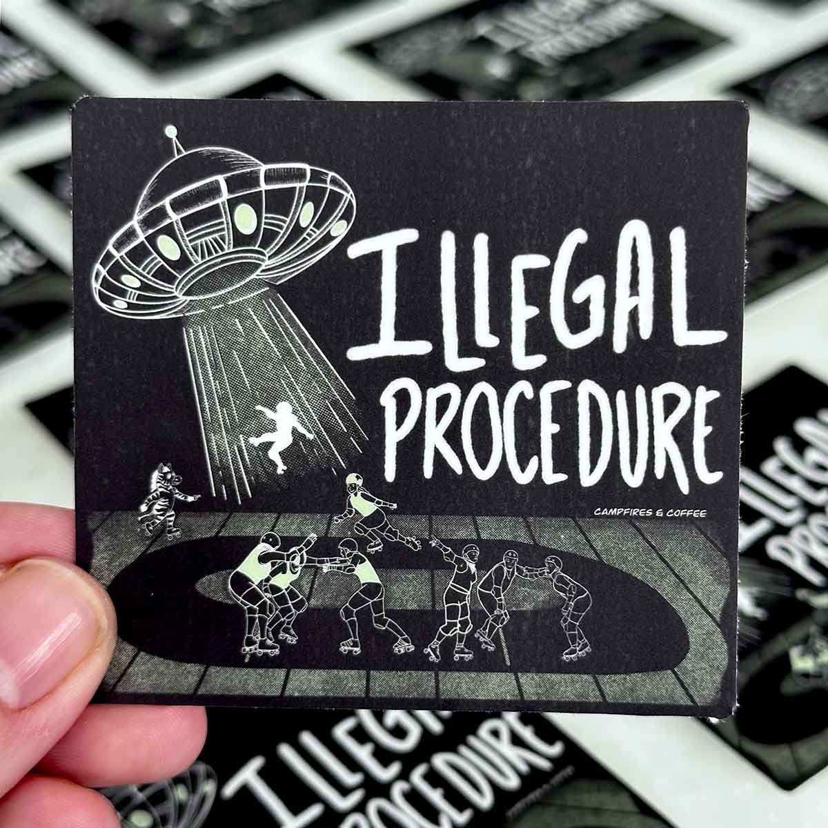 Illegal Procedure Roller Derby Vinyl Sticker