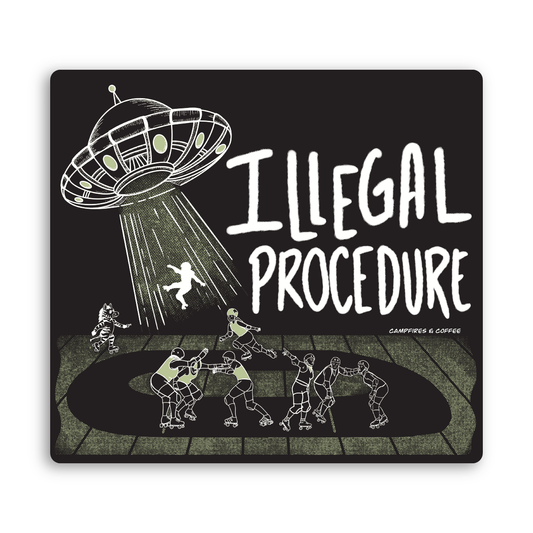 Illegal Procedure Roller Derby Vinyl Sticker