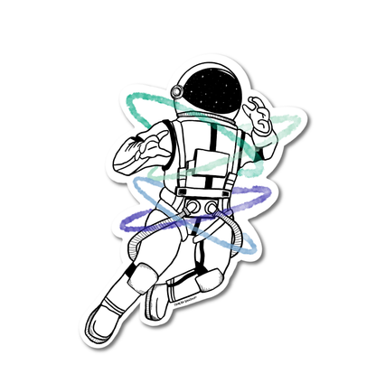 Subtle Pride Astronaut Vinyl Sticker