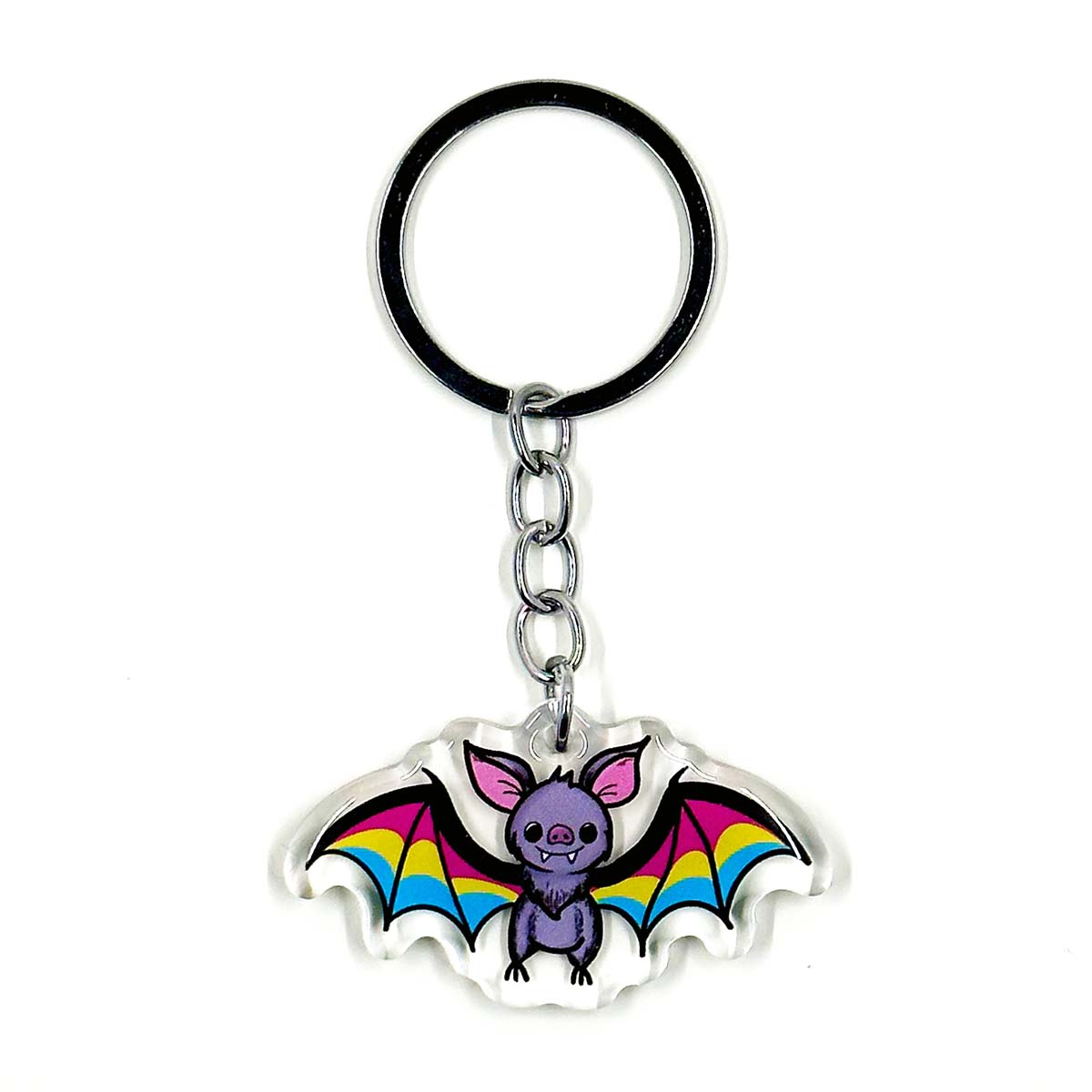LGBTQ+ Pride Bat Acrylic Keychain