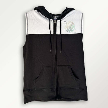 Panic at the Doorbell Sleeveless Zip Up Hoodie