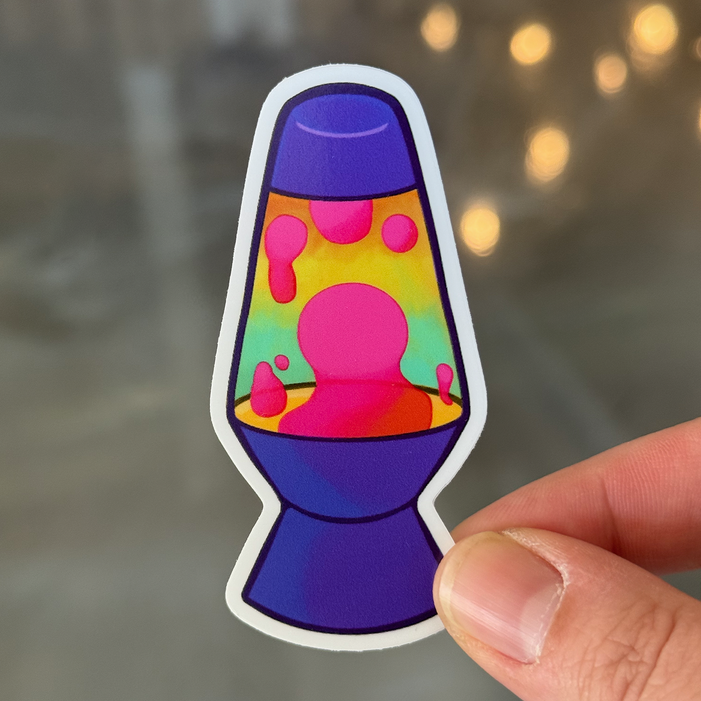 Purple Lava Lamp Vinyl Sticker