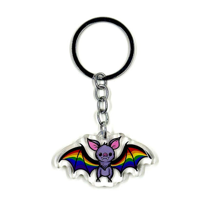 LGBTQ+ Pride Bat Acrylic Keychain