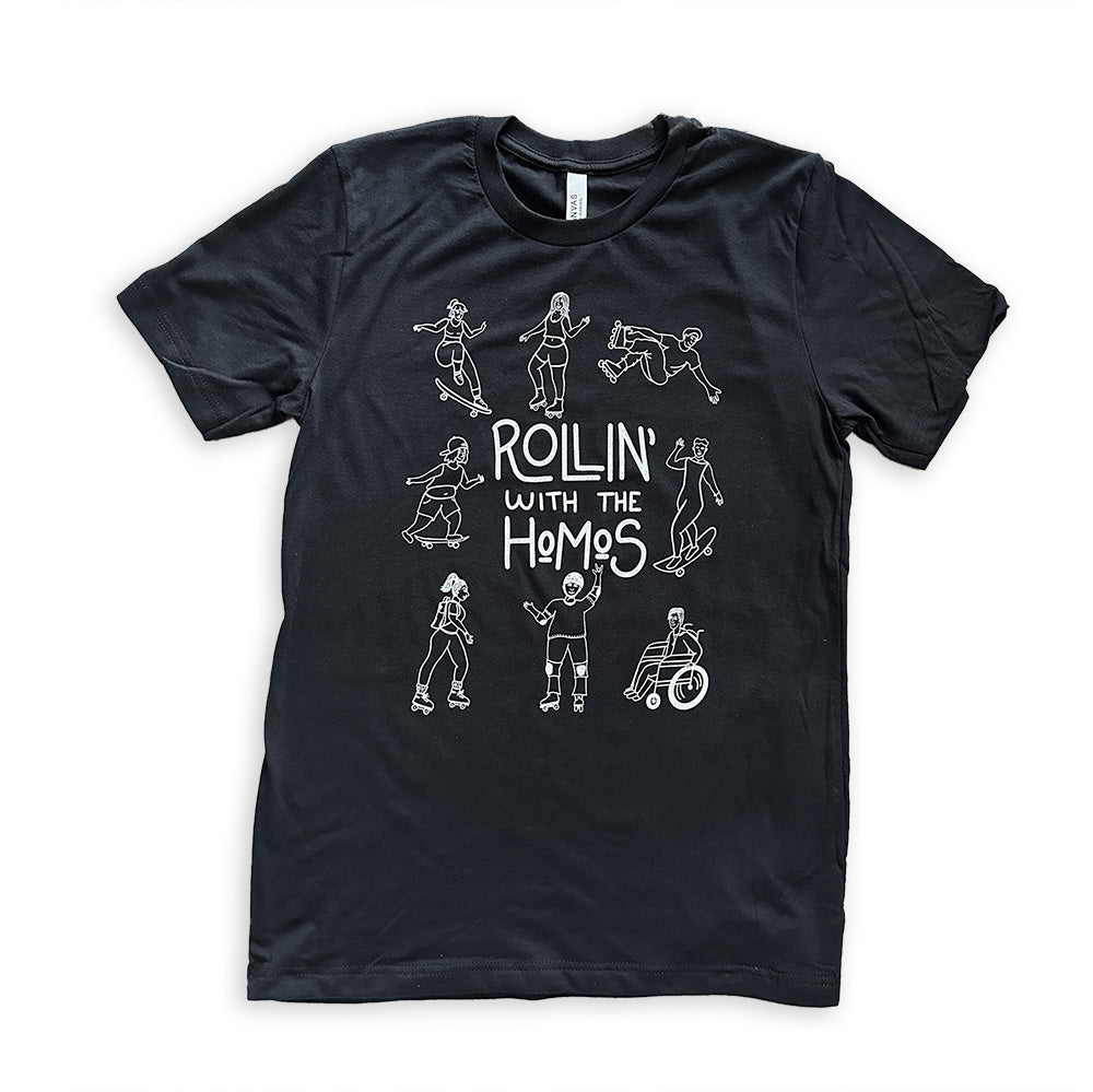 Rollin' with the Homos T-Shirt with Name & Number on Back