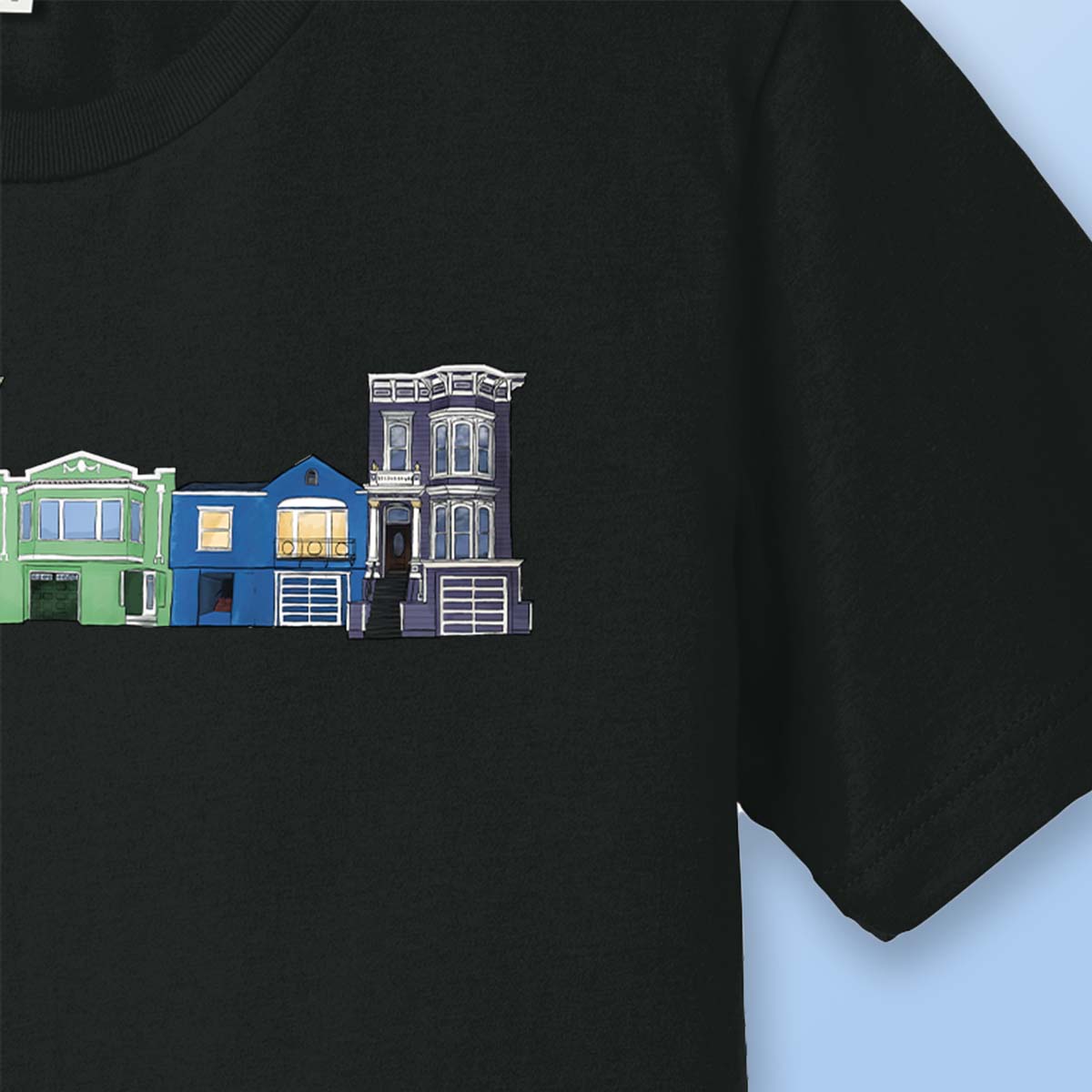 San Fancisco Houses Rainbow T-shirt