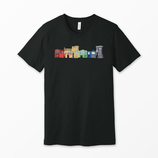 San Fancisco Houses Rainbow T-shirt