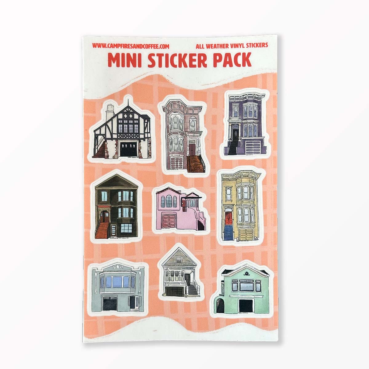 San Francisco Houses Mini Sticker Sheet