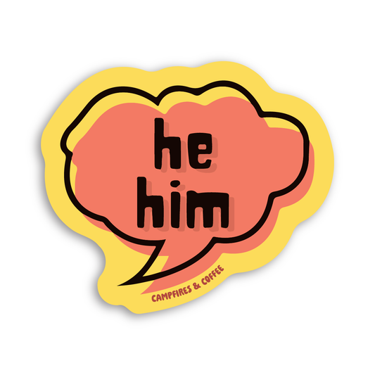 Speech Bubble Pronoun Vinyl Sticker