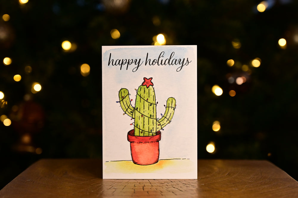 Holiday Cactus Greeting Card
