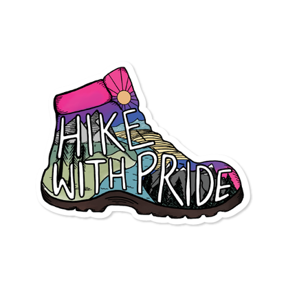 Hike with Pride Vinyl Sticker