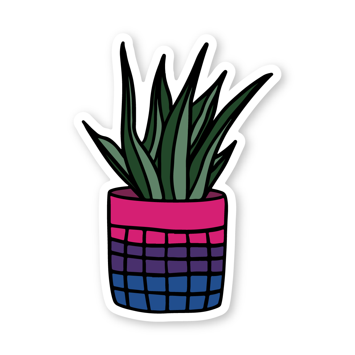 Potted Plant Subtle LGBTQ+ Pride Vinyl Sticker