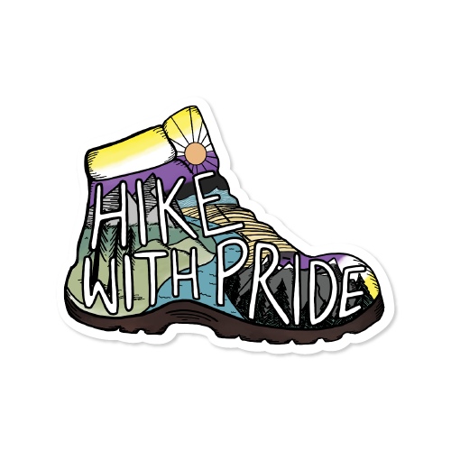 Hike with Pride Vinyl Sticker