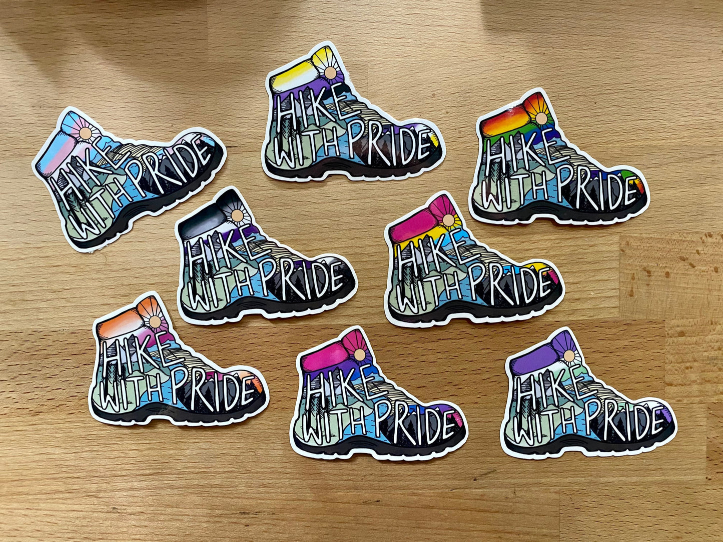 Hike with Pride Vinyl Sticker