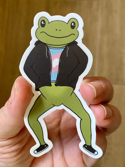 Subtle Pride Frog Vinyl Sticker