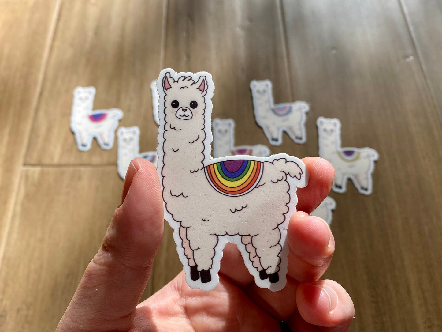 Subtle Pride Llama Vinyl Sticker
