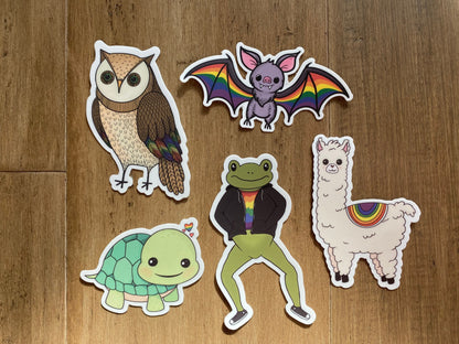 Subtle Pride Animals Vinyl Sticker Pack