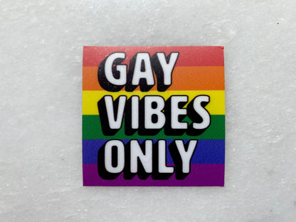 LGBT Pride Gay Vibes Only Square Flag Vinyl Sticker