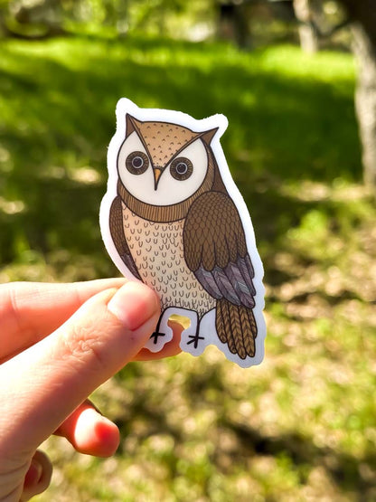 Subtle Pride Owl Vinyl Sticker