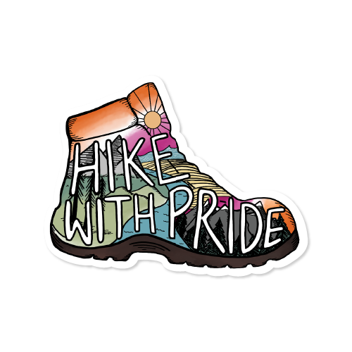 Hike with Pride Vinyl Sticker