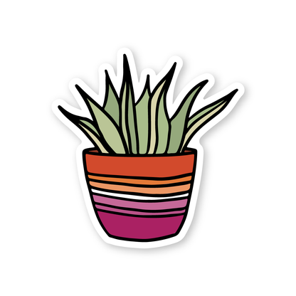 succulent lesbian Potted Plant Subtle LGBTQ+ Pride Vinyl Sticker