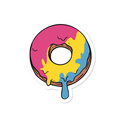 Subtle Pride Donut Vinyl Sticker