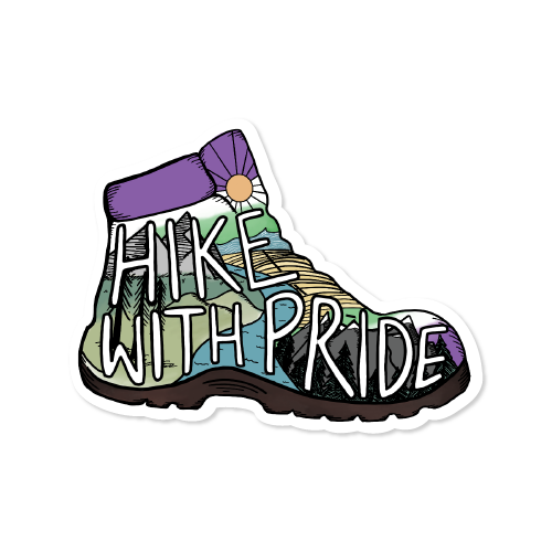 Hike with Pride Vinyl Sticker