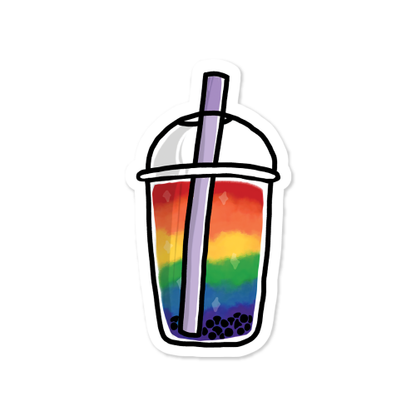 LGBT Pride Boba Tea Vinyl Sticker