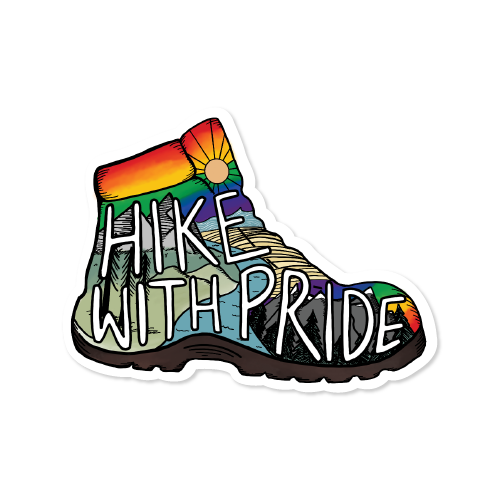 Hike with Pride Vinyl Sticker