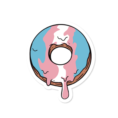 Subtle Pride Donut Vinyl Sticker